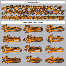 Load image into Gallery viewer, Custom Gray Bay Orange-Black Hockey Lace Neck Jersey