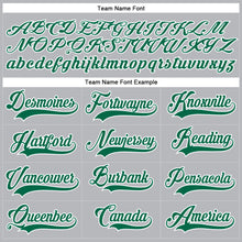 Load image into Gallery viewer, Custom Gray Kelly Green-White Hockey Lace Neck Jersey