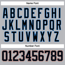 Load image into Gallery viewer, Custom Gray Black Powder Blue-Orange Hockey Lace Neck Jersey
