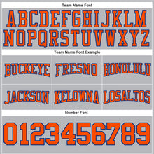 Load image into Gallery viewer, Custom Stitched Gray Orange-Royal Football Pullover Sweatshirt Hoodie