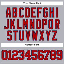 Load image into Gallery viewer, Custom Gray Red-Navy Authentic Baseball Jersey