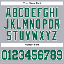 Load image into Gallery viewer, Custom Gray Kelly Green-White Authentic Baseball Jersey
