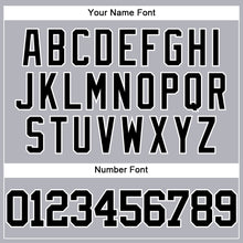 Load image into Gallery viewer, Custom Gray Black-White Authentic Baseball Jersey