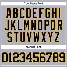 Load image into Gallery viewer, Custom Gray Black-Gold Authentic Baseball Jersey