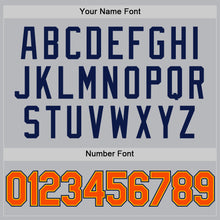 Load image into Gallery viewer, Custom Gray Orange Gold-Navy Authentic Throwback Baseball Jersey