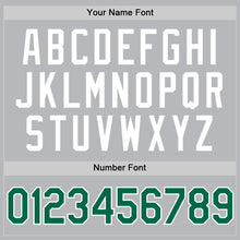 Load image into Gallery viewer, Custom Gray Kelly Green-White Authentic Throwback Baseball Jersey