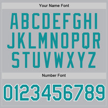 Load image into Gallery viewer, Custom Gray Teal-White Authentic Throwback Baseball Jersey