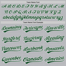 Load image into Gallery viewer, Custom Gray Green-White Authentic Throwback Baseball Jersey