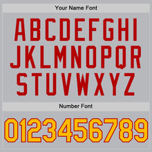 Load image into Gallery viewer, Custom Gray Gold-Red Authentic Throwback Baseball Jersey