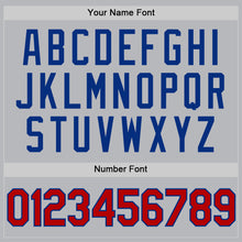 Load image into Gallery viewer, Custom Gray Red-Royal Authentic Throwback Baseball Jersey