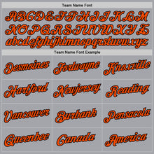 Load image into Gallery viewer, Custom Gray Orange-Black Authentic Throwback Basketball Jersey