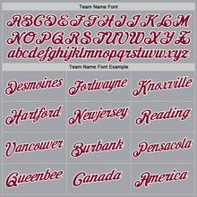 Load image into Gallery viewer, Custom Gray Maroon-White Authentic Throwback Basketball Jersey