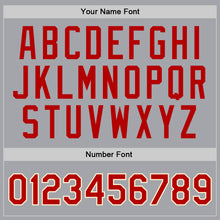 Load image into Gallery viewer, Custom Gray Red-Cream Authentic Throwback Basketball Jersey