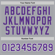 Load image into Gallery viewer, Custom Gray Purple-White Authentic Throwback Basketball Jersey