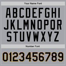 Load image into Gallery viewer, Custom Gray Black-Old Gold Authentic Throwback Basketball Jersey