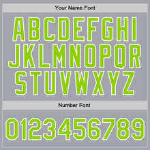 Load image into Gallery viewer, Custom Gray Neon Green-White Authentic Throwback Basketball Jersey