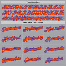 Load image into Gallery viewer, Custom Gray Purple-Orange Authentic Throwback Basketball Jersey