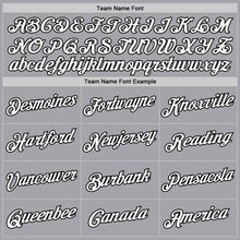 Load image into Gallery viewer, Custom Gray White-Black Authentic Throwback Basketball Jersey