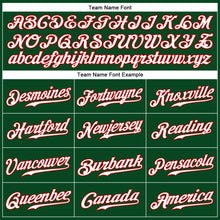 Load image into Gallery viewer, Custom Green White-Red Authentic Baseball Jersey