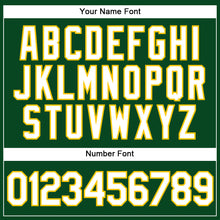 Load image into Gallery viewer, Custom Green White Pinstripe White-Gold Authentic Baseball Jersey
