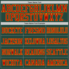 Load image into Gallery viewer, Custom Green Red-Gold Mesh Authentic Football Jersey