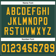 Load image into Gallery viewer, Custom Green Gold Mesh Authentic Football Jersey