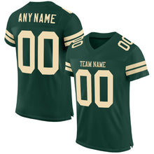 Load image into Gallery viewer, Custom Green Cream Mesh Authentic Football Jersey