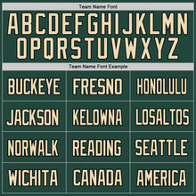 Load image into Gallery viewer, Custom Green Cream-Black Mesh Authentic Football Jersey