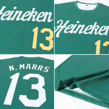 Load image into Gallery viewer, Custom Green White-Gold Performance T-Shirt