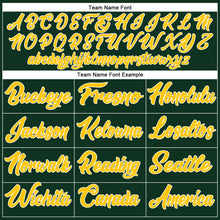 Load image into Gallery viewer, Custom Green Gold-White Authentic Baseball Jersey