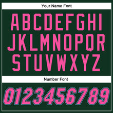 Load image into Gallery viewer, Custom Green Pink-Light Blue Authentic Baseball Jersey