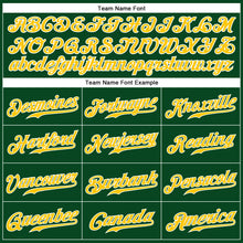 Load image into Gallery viewer, Custom Green Gold-White Authentic Sleeveless Baseball Jersey