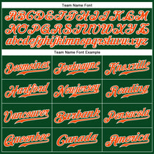 Load image into Gallery viewer, Custom Green Orange-White Authentic Sleeveless Baseball Jersey