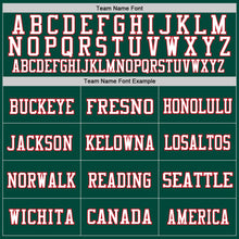 Load image into Gallery viewer, Custom Green White-Red Mesh Authentic Throwback Football Jersey