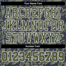 Load image into Gallery viewer, Custom Green Olive-Navy Round Neck Sublimation Basketball Suit Jersey