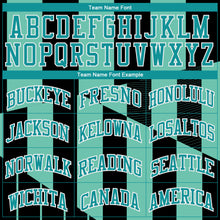 Load image into Gallery viewer, Custom Green Aqua-Black Round Neck Sublimation Basketball Suit Jersey