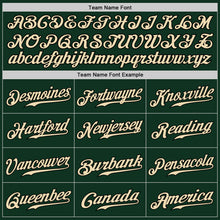 Load image into Gallery viewer, Custom Green Cream-Black Authentic Baseball Jersey