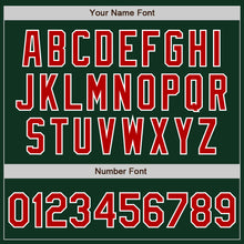 Load image into Gallery viewer, Custom Green Red-White Authentic Baseball Jersey