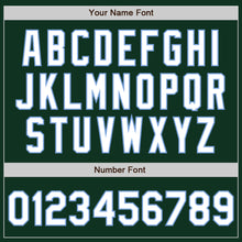 Load image into Gallery viewer, Custom Green White-Light Blue Authentic Baseball Jersey