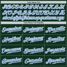 Load image into Gallery viewer, Custom Green Light Blue-White Authentic Baseball Jersey