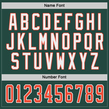 Load image into Gallery viewer, Custom Green Orange-White Hockey Jersey