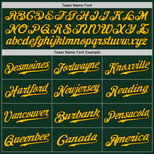 Load image into Gallery viewer, Custom Green Gold-Black Authentic Baseball Jersey