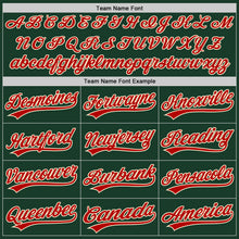 Load image into Gallery viewer, Custom Green Red-Cream Authentic Baseball Jersey