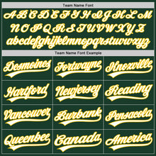Load image into Gallery viewer, Custom Green White-Gold Authentic Baseball Jersey