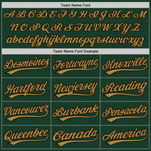 Load image into Gallery viewer, Custom Green Old Gold-Black Authentic Baseball Jersey