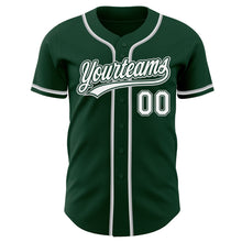 Load image into Gallery viewer, Custom Green White-Gray Authentic Baseball Jersey