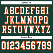 Load image into Gallery viewer, Custom Green White-Orange Mesh Authentic Football Jersey