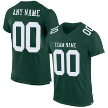 Load image into Gallery viewer, Custom Green White Mesh Authentic Football Jersey