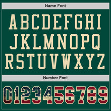 Load image into Gallery viewer, Custom Green Vintage USA Flag-City Cream Mesh Authentic Football Jersey