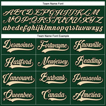 Load image into Gallery viewer, Custom Green City Cream-Black Hockey Lace Neck Jersey